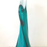 Vase peacock blue peacock blown soufflé
