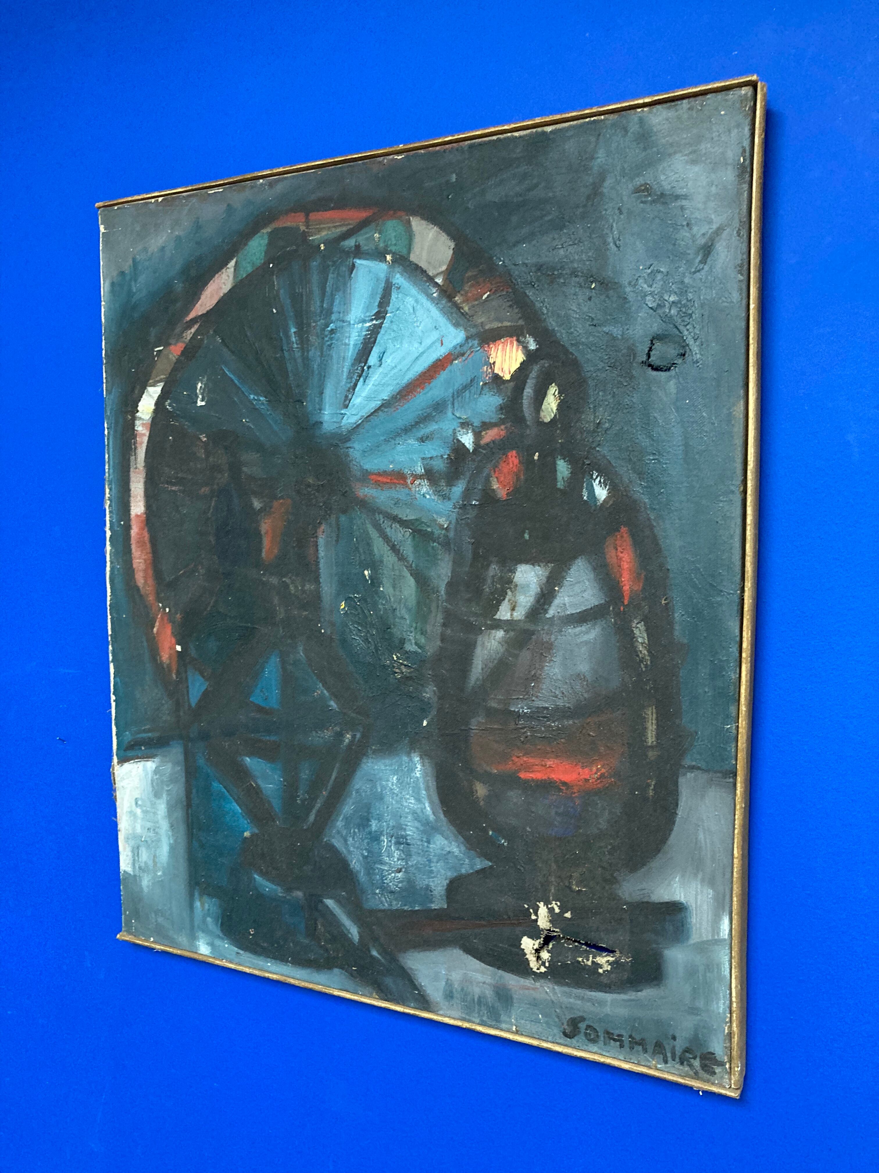 Oil on canvas vintage