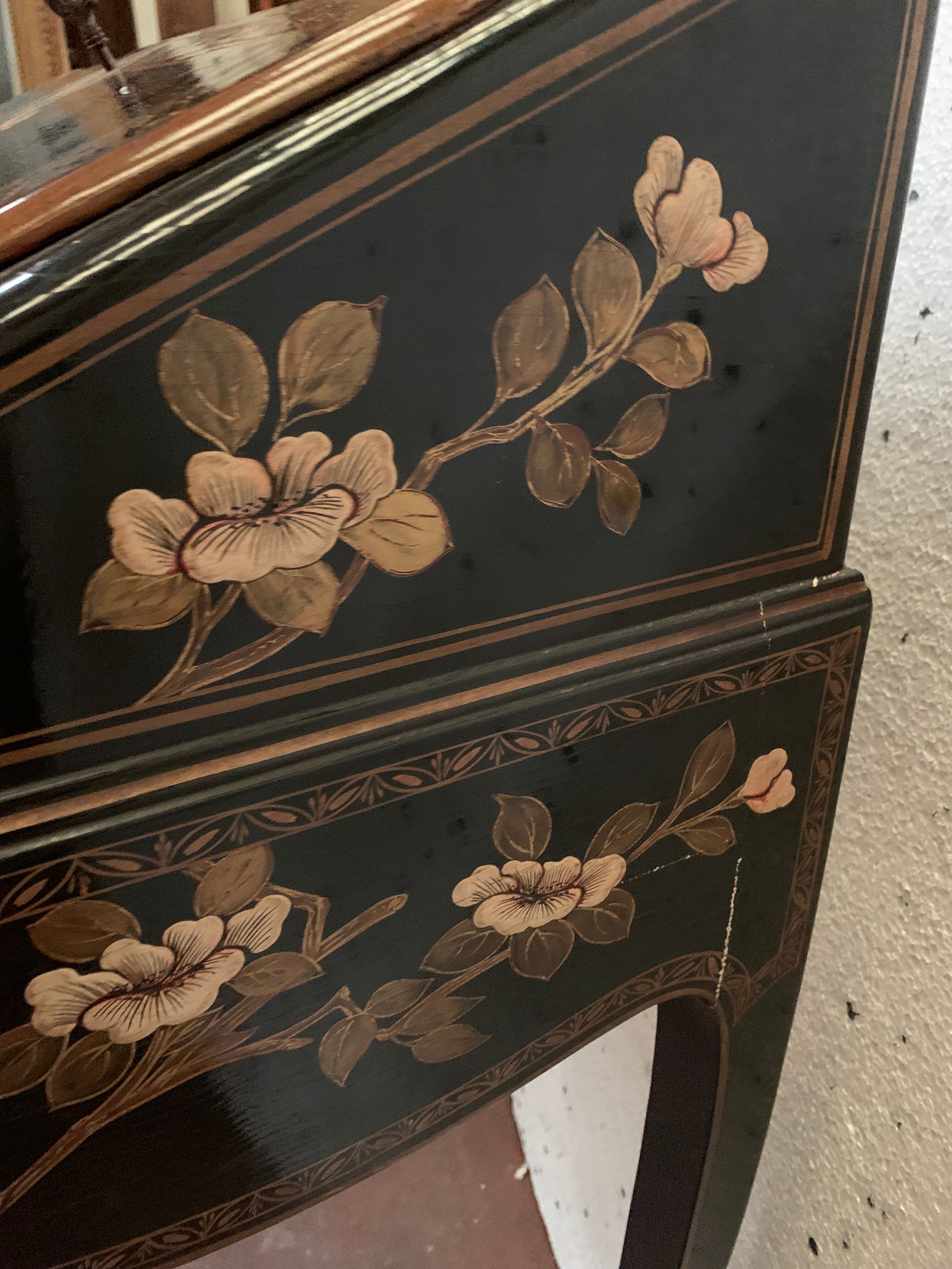 Louis XV style slope desk in lacquer of china XX century