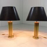 Brass table lamps, set of 2, 1960’s
