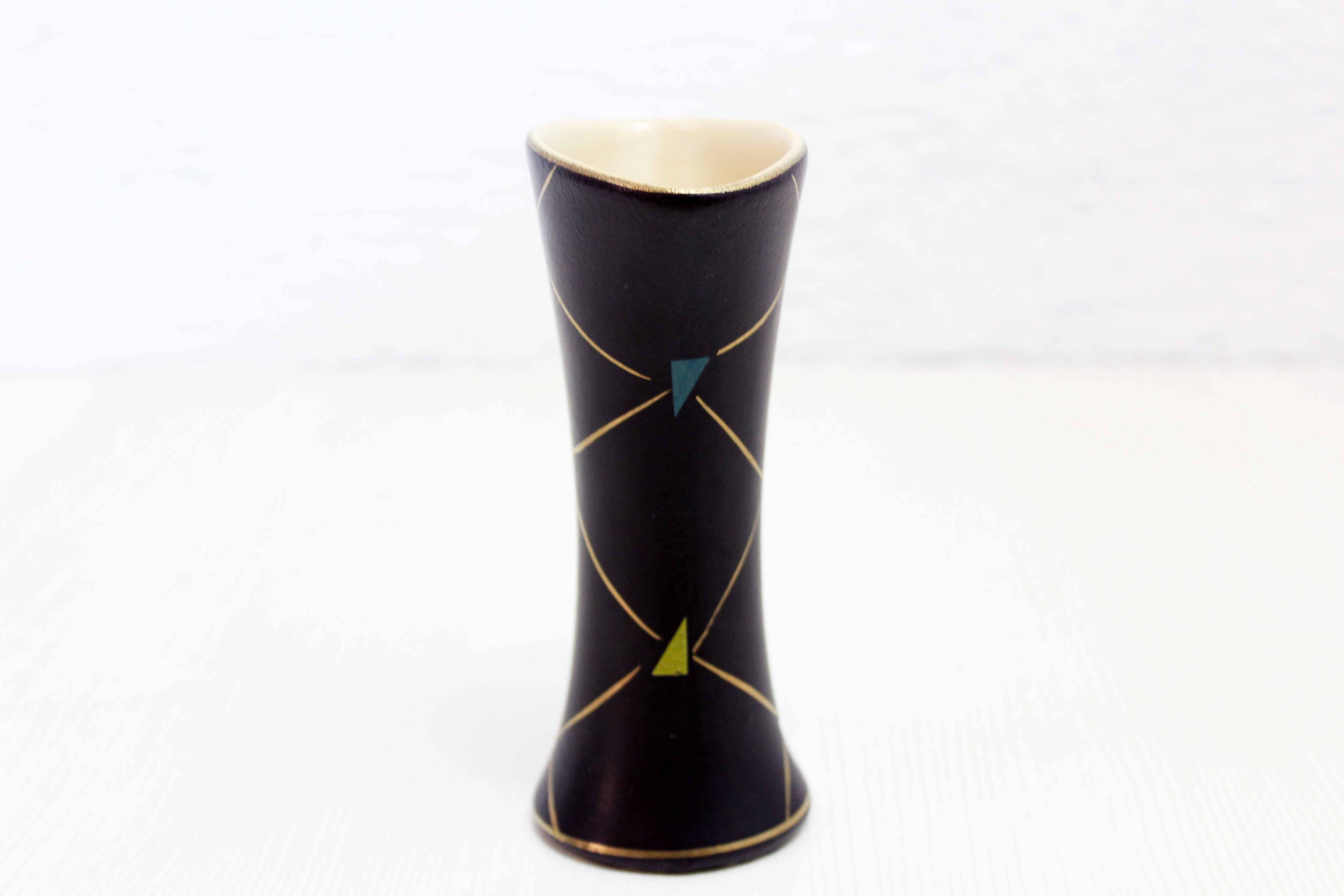 Vintage vase with geometric decorations 1970