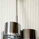 Amilux, 1970, "space age" chandelier in chrome stainless steel