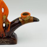 Double candlestick Vallauris Fontaine de Vaucluse vintage ceramic