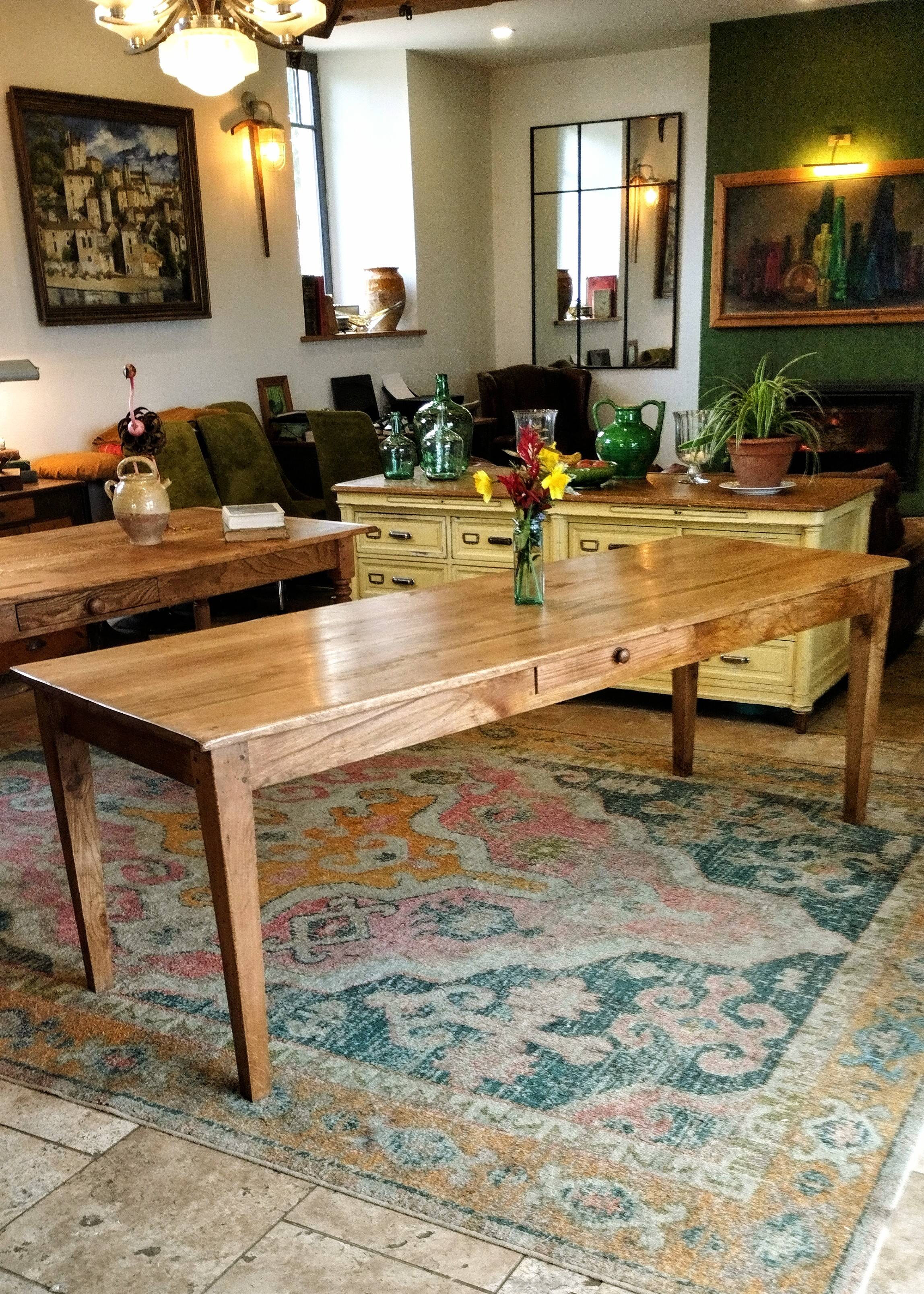 Solid oak farmhouse table 220cm x 75cm