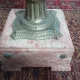 High Louis XVI column in marble and bronze