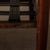 Vintage Rosewood Coffee Table Leather Magazine Shelf Topform Dutch MCM 1960