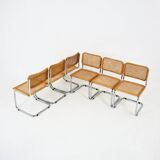 Set of 6 B32 model dining chairs by Marcel Breuer.