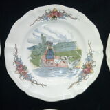 Set of 6 dessert plates in Sarreguemines model Obernai