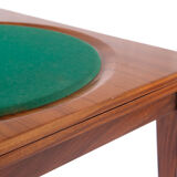 Mid-century square game table, italy, 1960s