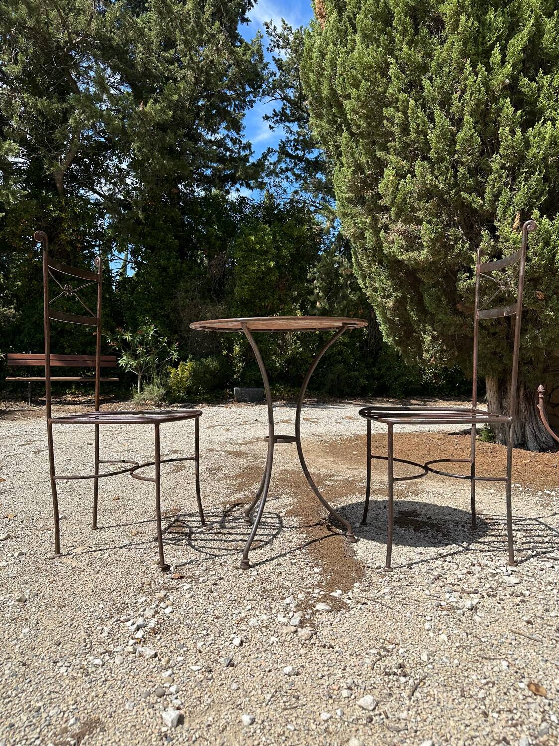 Salon de jardin en fer forgé