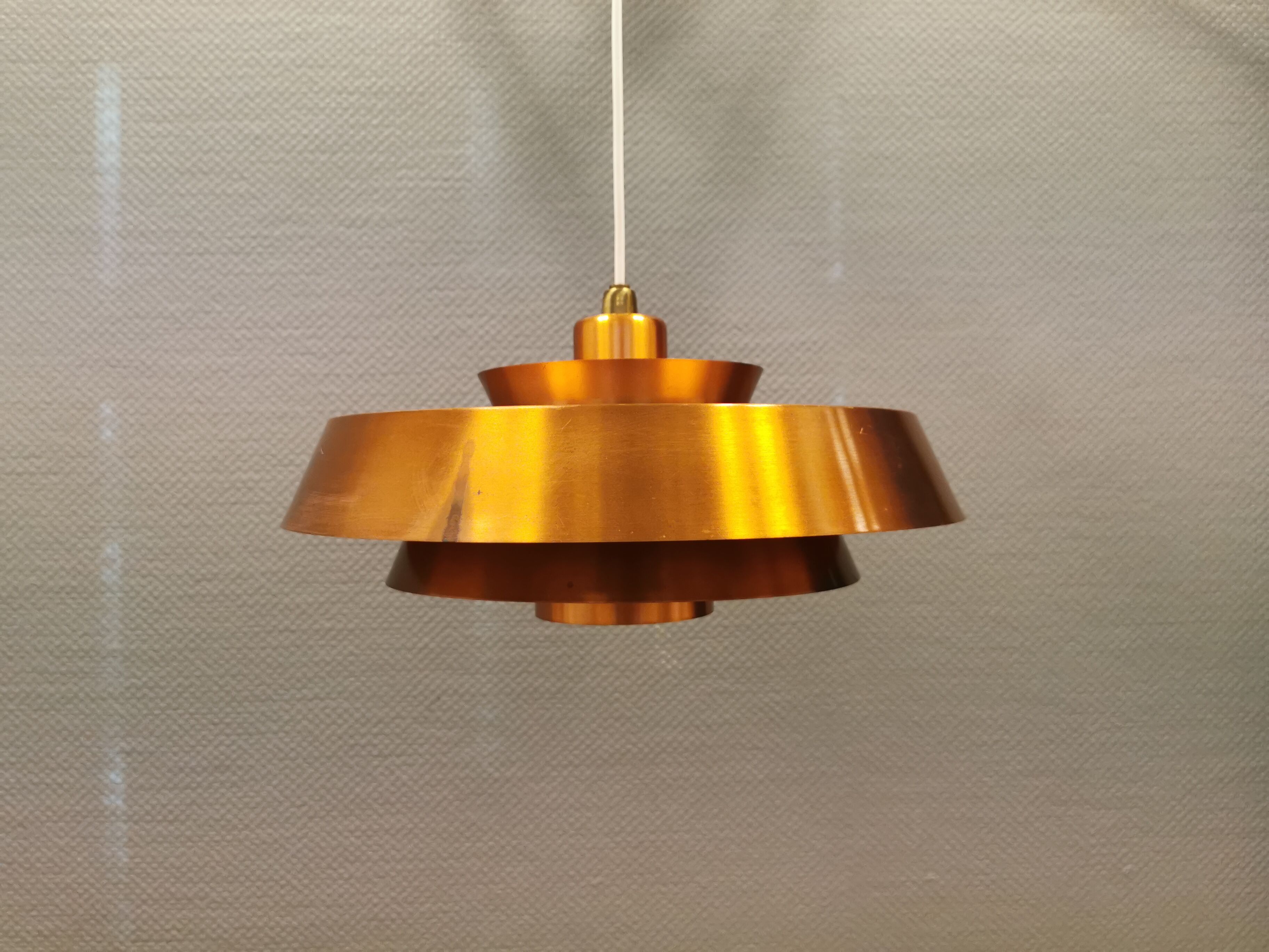 Ceiling lamp model "Nova" designed by Jo Hammerborg for Danish Fog&Mørup in 1963.