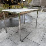 1970s chrome marble dining table