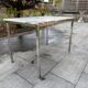 Table à manger marbre chrome années 70