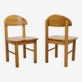 2x Chaises de salle à manger en pin par Rainer Daumiler, 1970