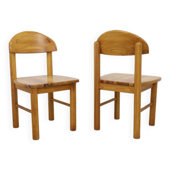 2x Dining Chair in Pinewood by Rainer Daumiler, 1970s