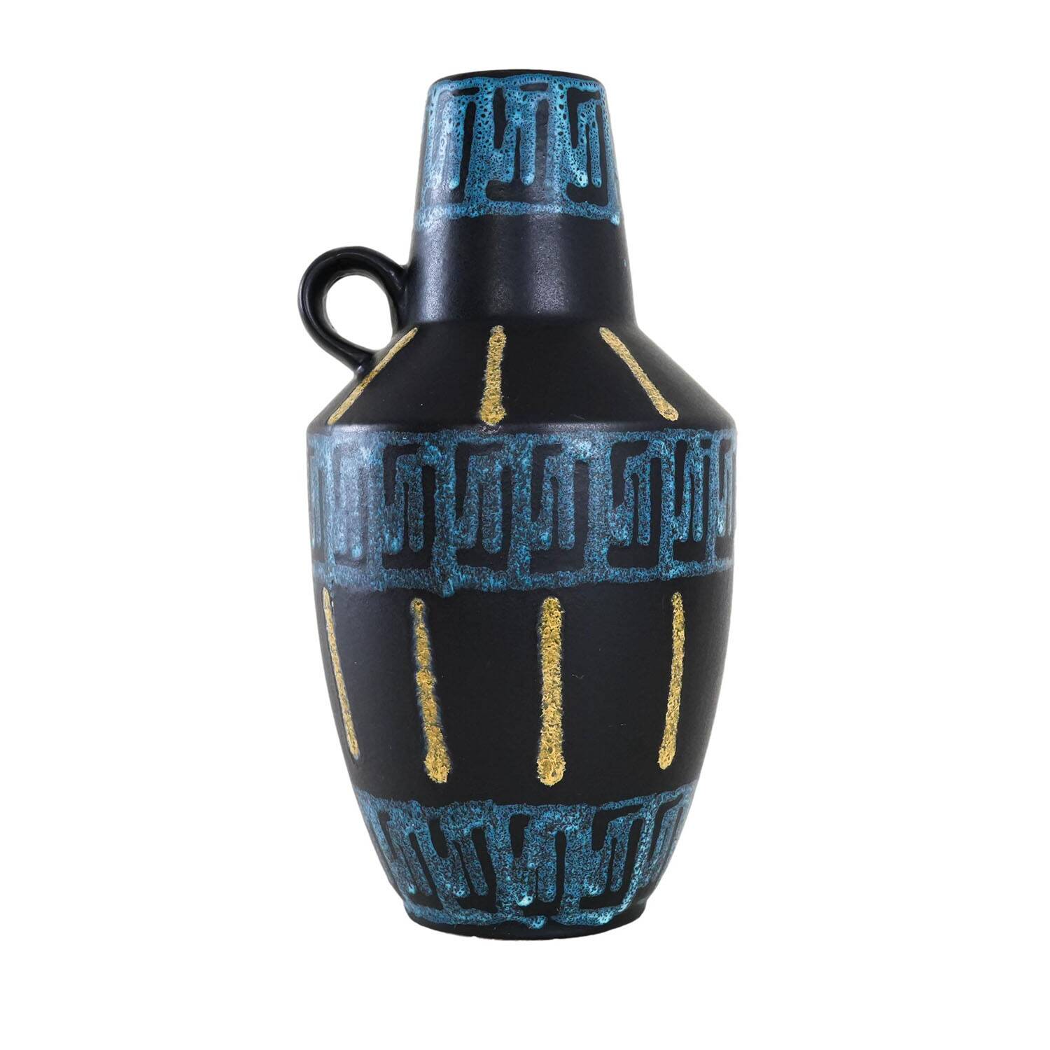 Ceramic vase, German design, 1980s, manufacturer: West Germany