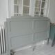 Headboard for a 160 bed made with old elements, enhanced in verdigris.