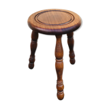 Vintage solid wood stool 1970
