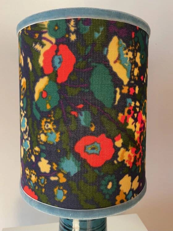 Wireless table lamp made of 1960s West German pottery ceramic.