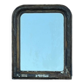 Miroir louis Philipe en bois doré sculpté fronton arrondi