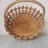 Wicker braided basket