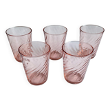 5 vintage Rosaline glasses