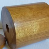 Vintage varnished solid blond wood box