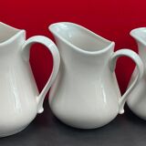 Series of 5 white milk jars cosy & trendy, guest room