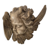 Ancienne tête d'ange en plâtre