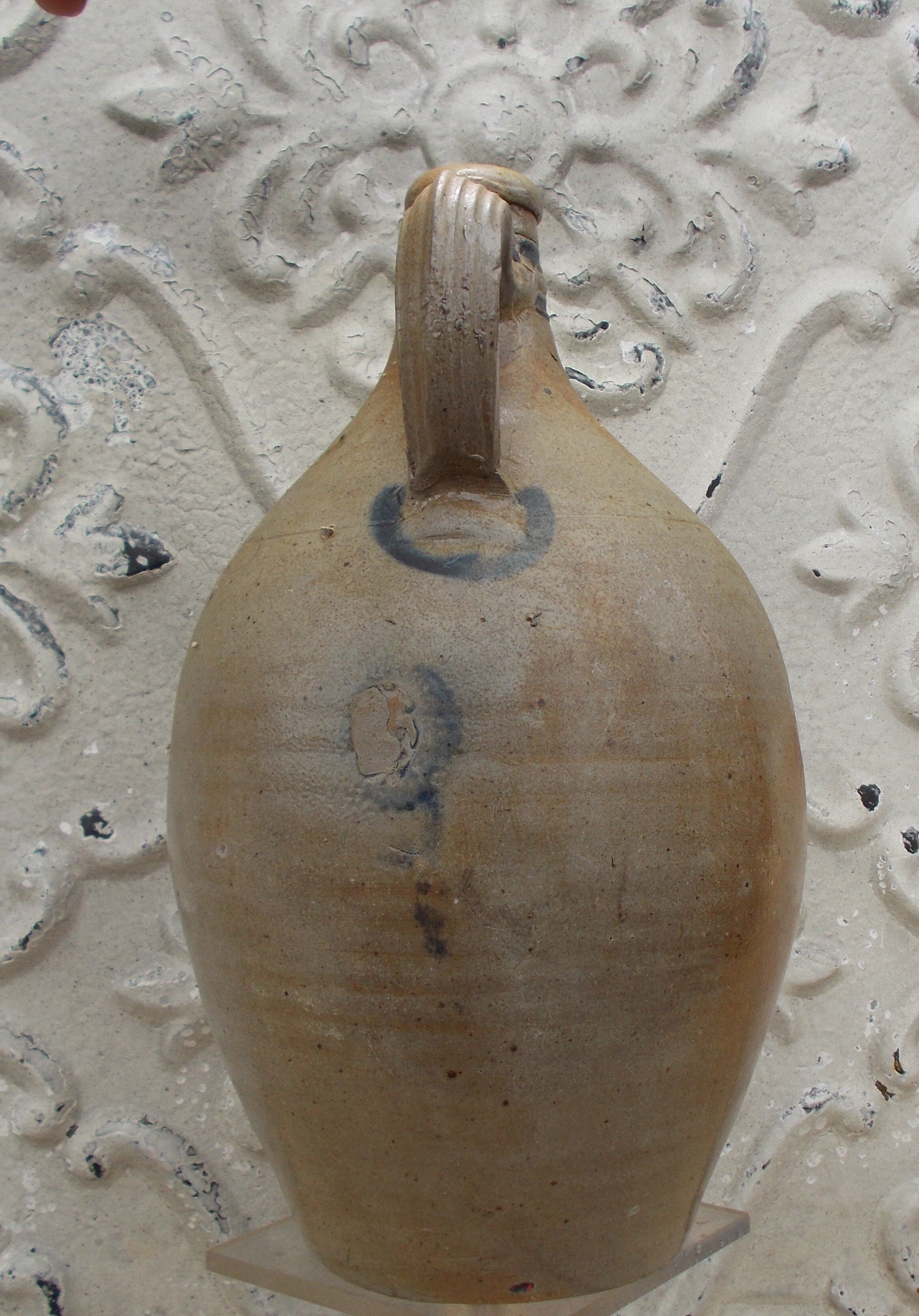 Folk art of Alsace Sandstone jug floral decoration