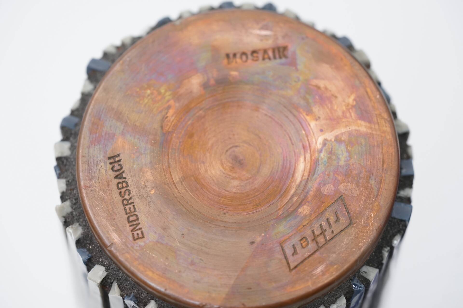 Mid Modern Pottery Mosaic Vases by W. Zimmermann for Ritter