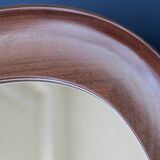 AB Glas and Trae Hovmantorp large sculptural mahogany wall mirror, 1960s