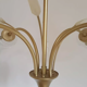 Tulip and spike chandelier with 4 fires 60s