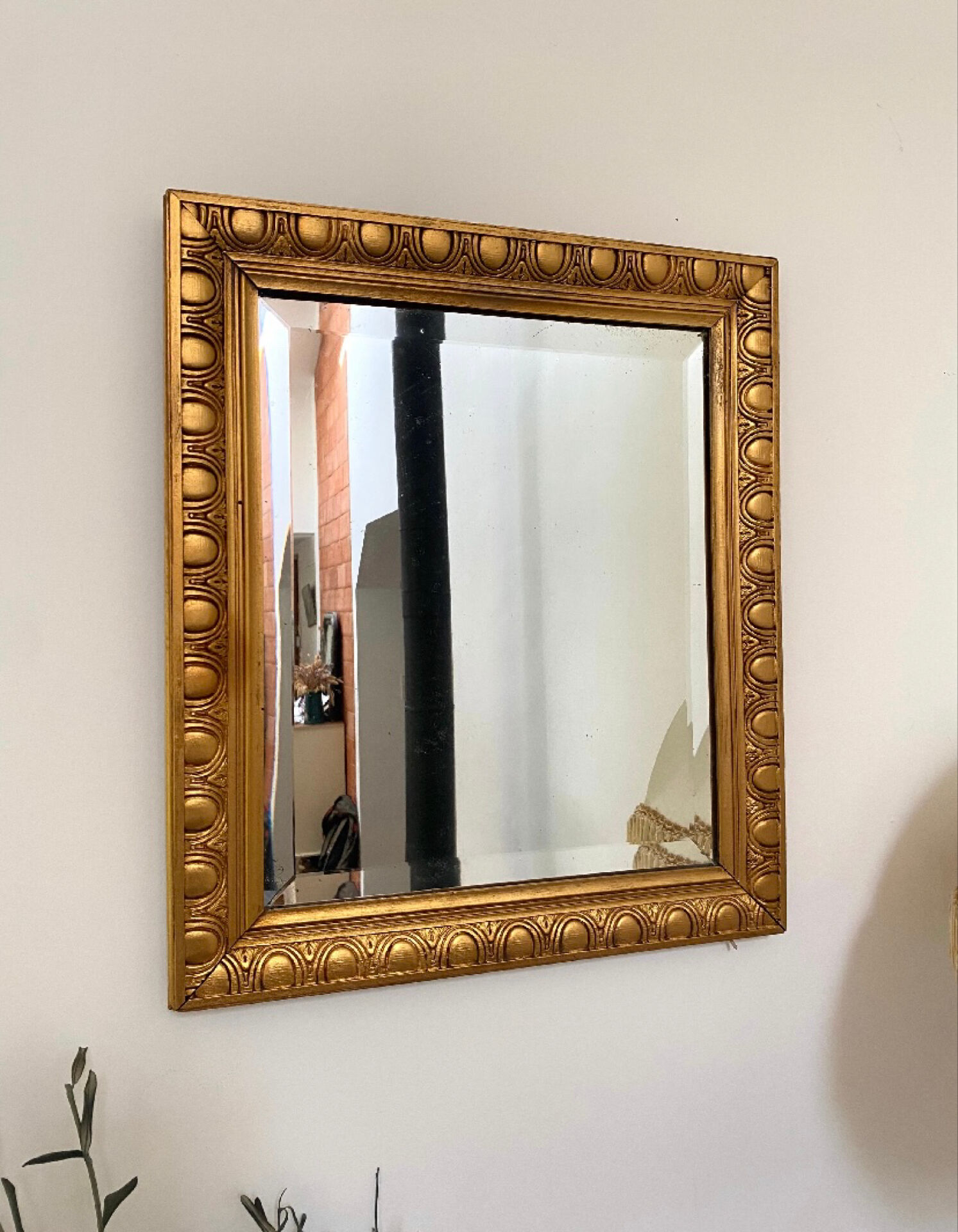 Magnificent antique mirror in neoclassical style.