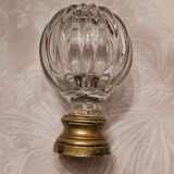 19th Century Crystal and Bronze Stair Ball