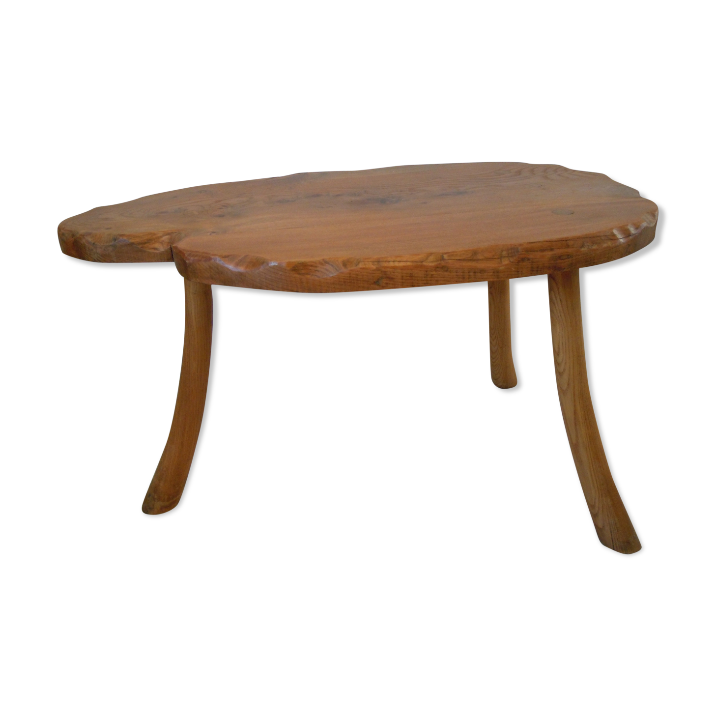 Brutalist coffee table natural wood