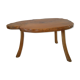 Table basse brutaliste bois naturel