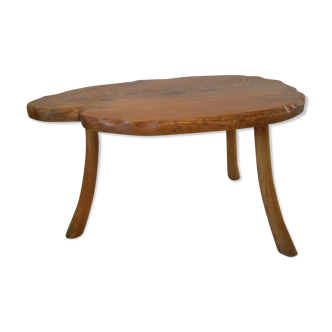 Brutalist coffee table natural wood