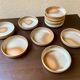Serving dessert plates Grès France vintage 80s