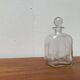 Vintage Danish glass bottle with engraving.