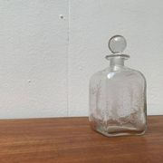 Bouteille en verre danoise vintage avec gravure
