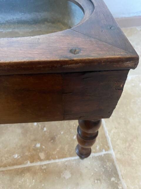 Mahogany bidet Napoleon III with zinc interior