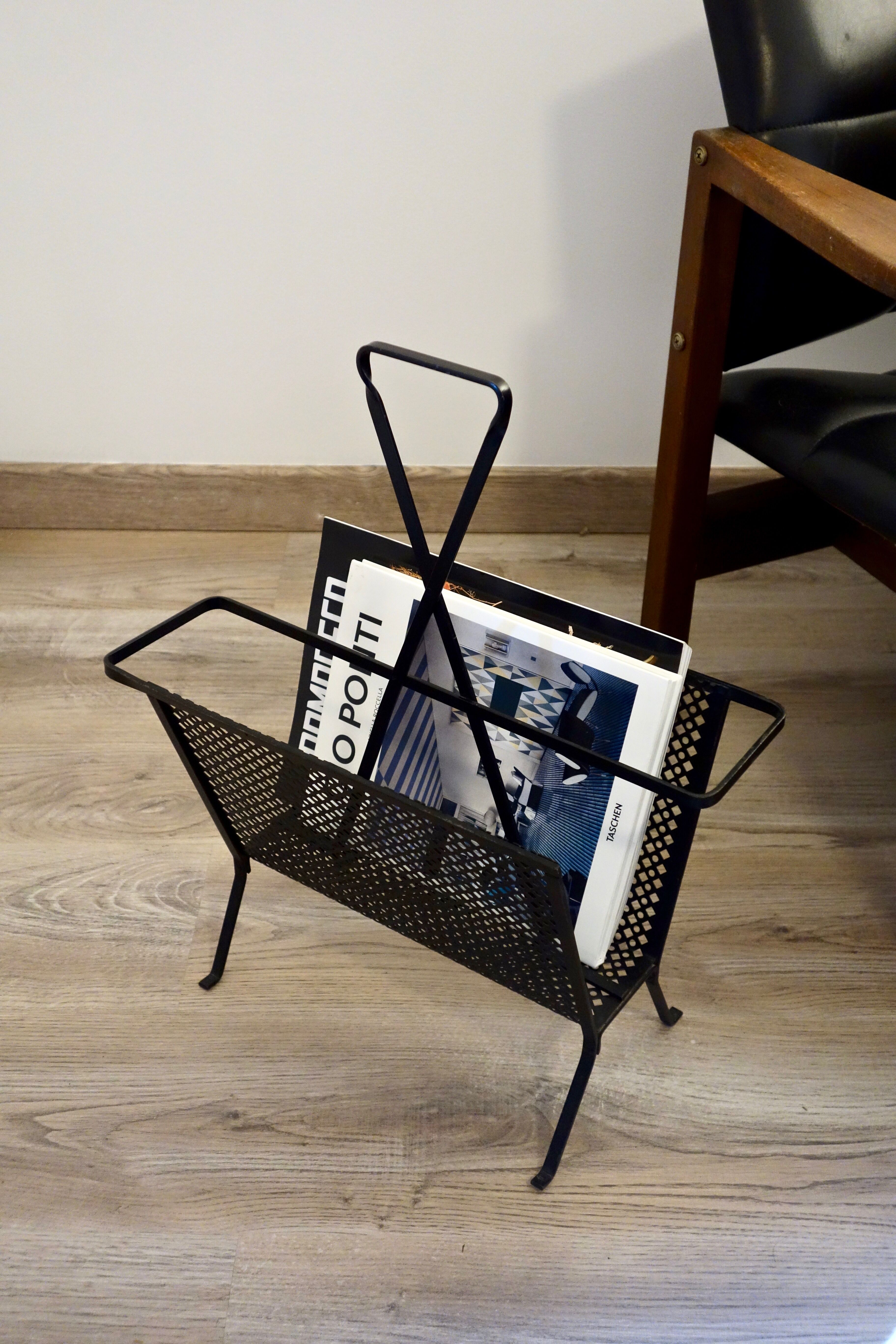 Mathieu Matégot's magazines rack from the 1950s