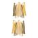 Contemporary Modern Multicolour Amber "Rondini" Murano Wall Sconces - Set of