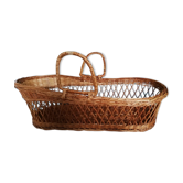 Couffin moise in vintage braided wicker 60s