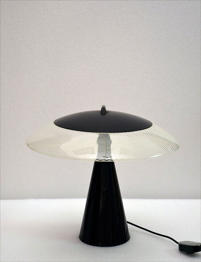Table lamp in murano glass and metal, 1970s