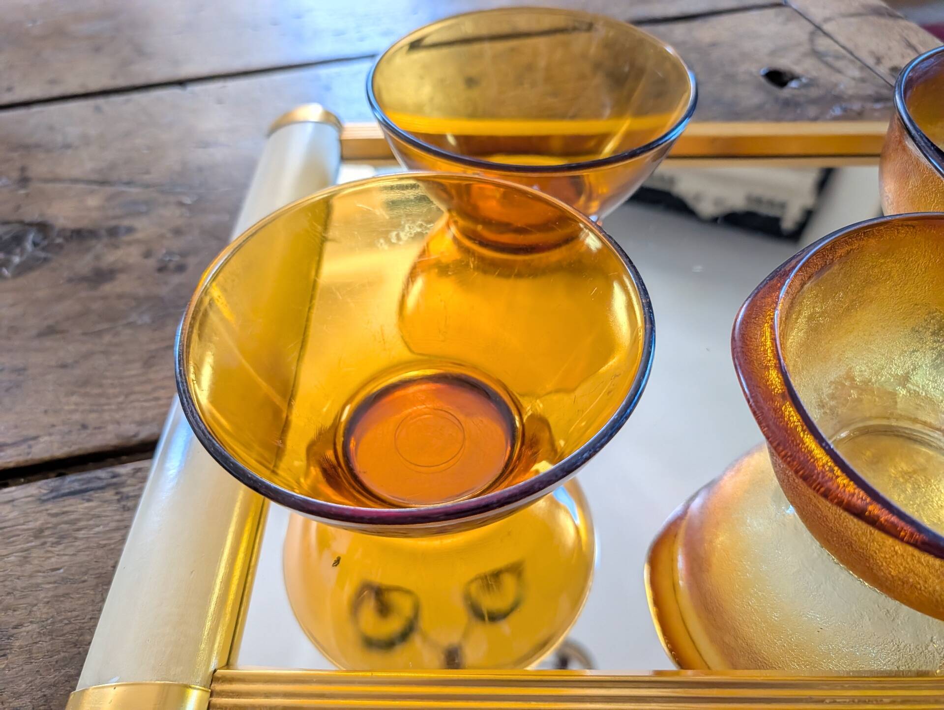 Mismatched amber quartet – 1970s