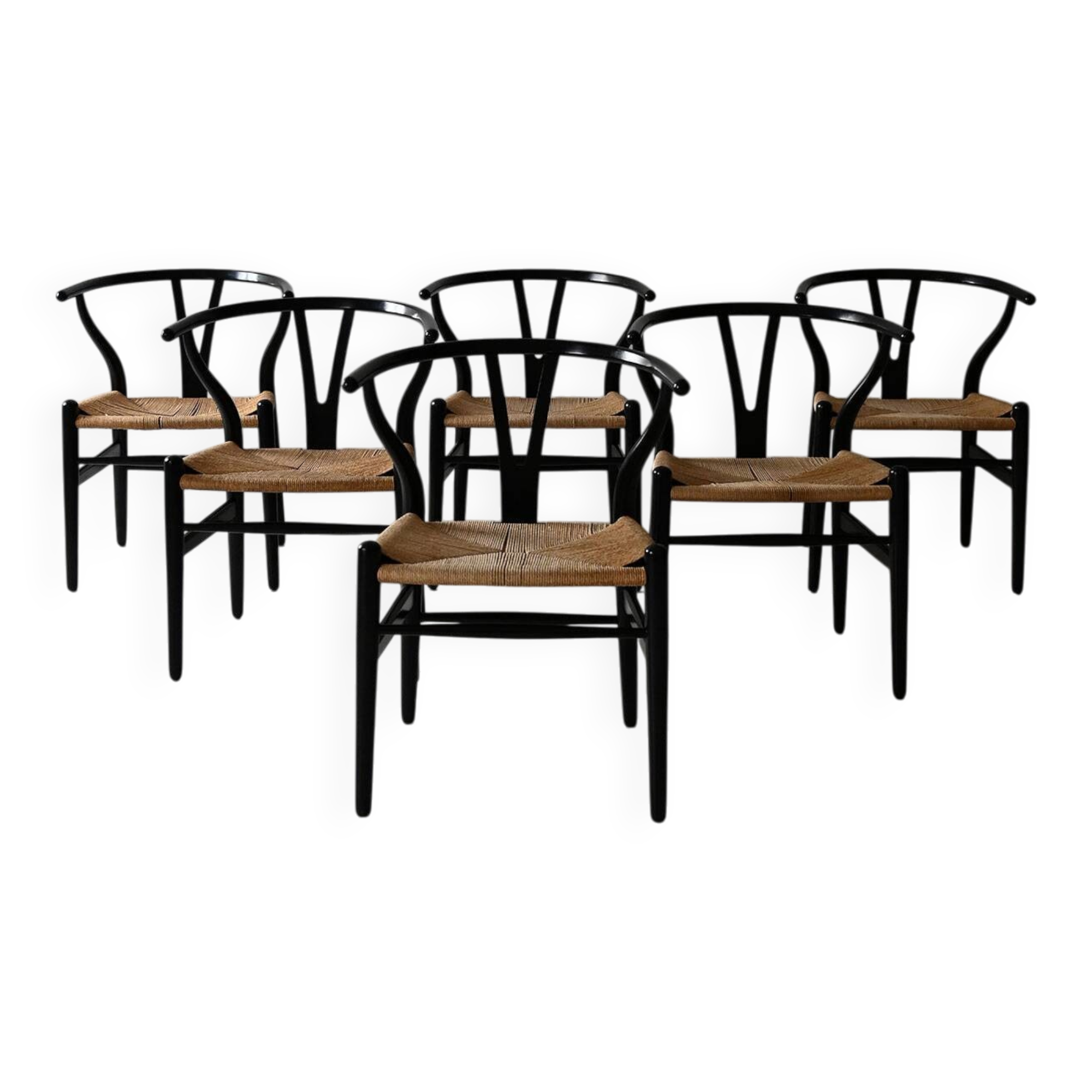 Set of 6 CH24 chairs by Hans Wegner