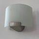 Pair of vintage wall lights, metal and frosted glass, France, 1970