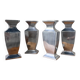 Set 4 vases en fonte d’aluminium